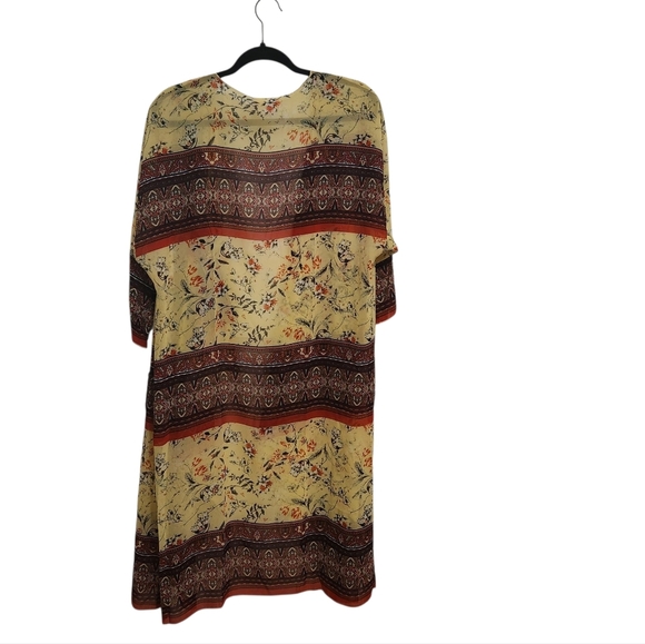 NWT LuLaRoe Shirley Kimono Floral Boho Mixed Patterns Size M Beach Cover Up - Picture 2 of 5
